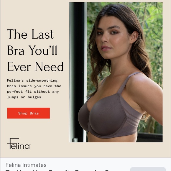 Felina Paramour Marvelous Side Smoothing T Shirt Bra  Underwire Periwinkle 42C - Picture 7 of 7